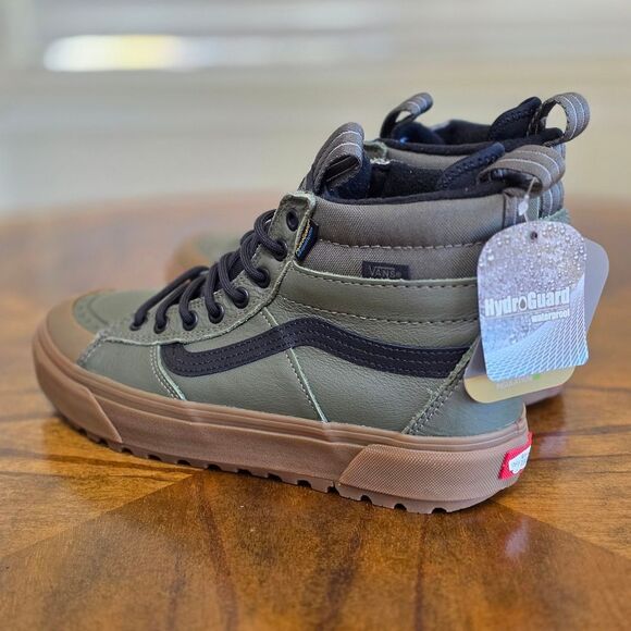 Vans Ultracush Sk-8 Hi MTE Waterproof Shoes Women's 9.5 Green Gum Insulated New - Picture 5 of 16